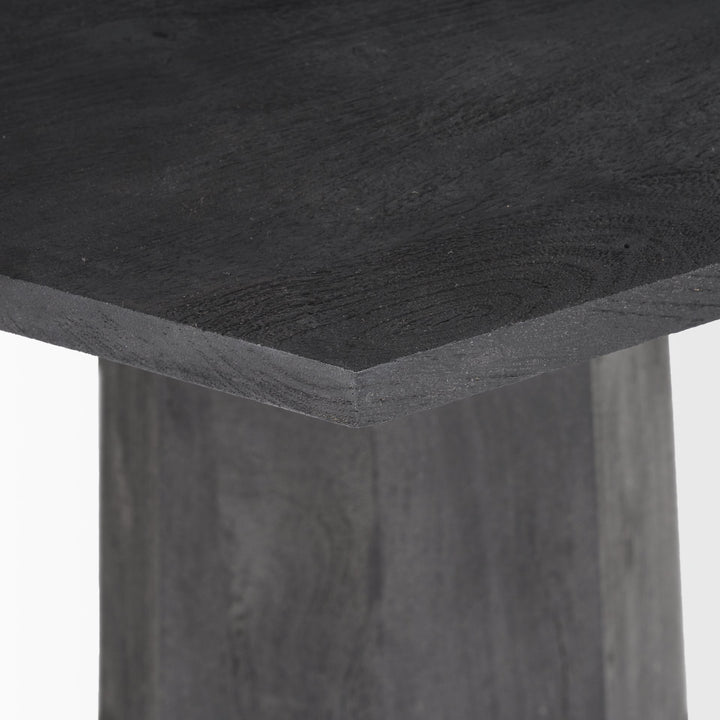 Maxine Hexagonal Black Wood Foyer Table Dining Room Mercana