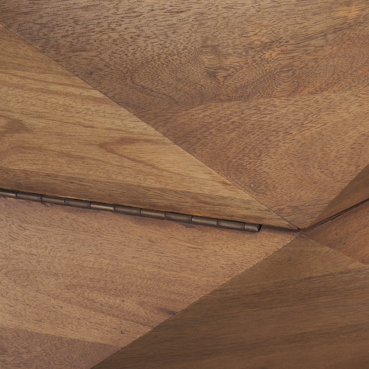 Arreto Hexagonal Hinged Solid Wood Top and Base Coffee Table Dining Room Mercana