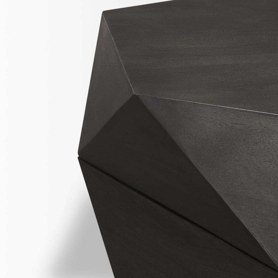 Arreto Hexagonal Hinged Solid Wood Top and Base Coffee Table Living Room Mercana