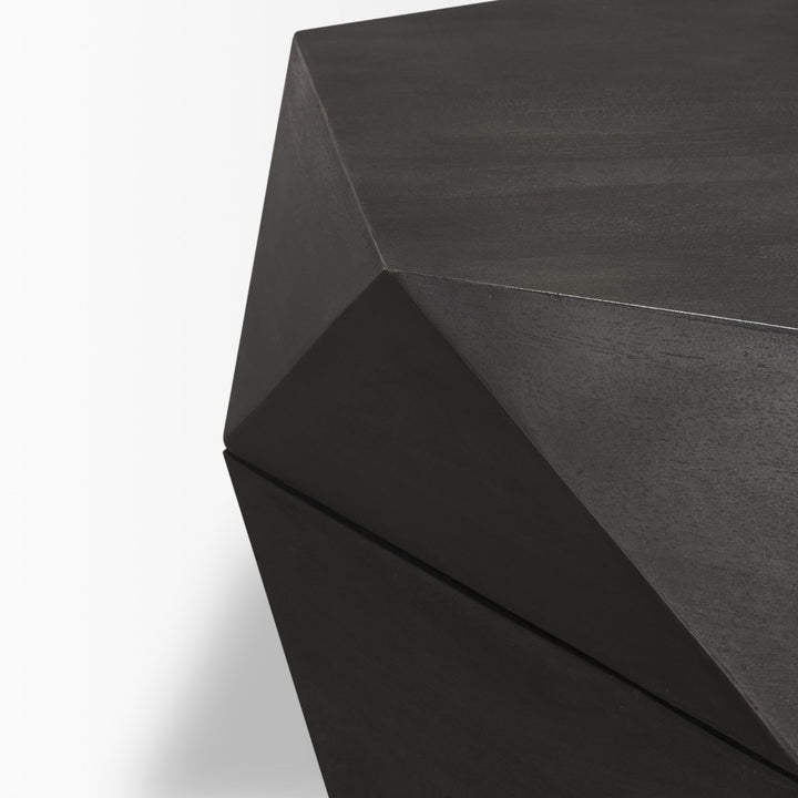 Arreto Hexagonal Hinged Solid Wood Top and Base Coffee Table Living Room Mercana