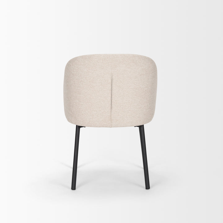Shannon Dining Chair w/ Oatmeal Fabric & Matte Black Metal Dining Room Mercana