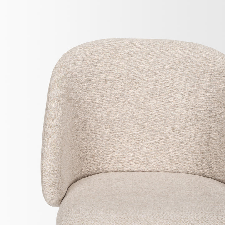 Shannon Dining Chair w/ Oatmeal Fabric & Matte Black Metal Dining Room Mercana