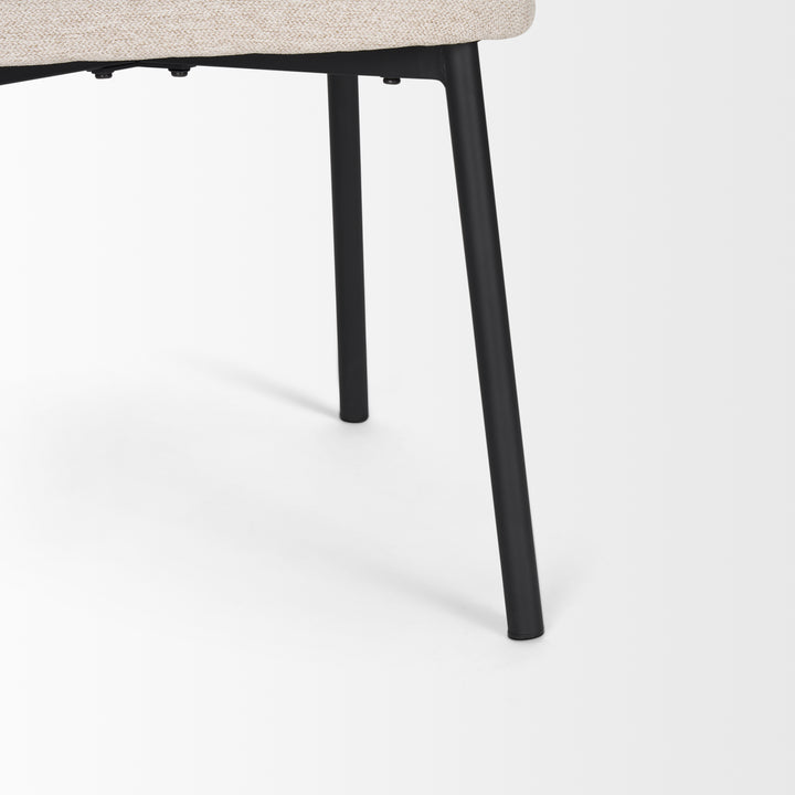 Shannon Dining Chair w/ Oatmeal Fabric & Matte Black Metal Dining Room Mercana