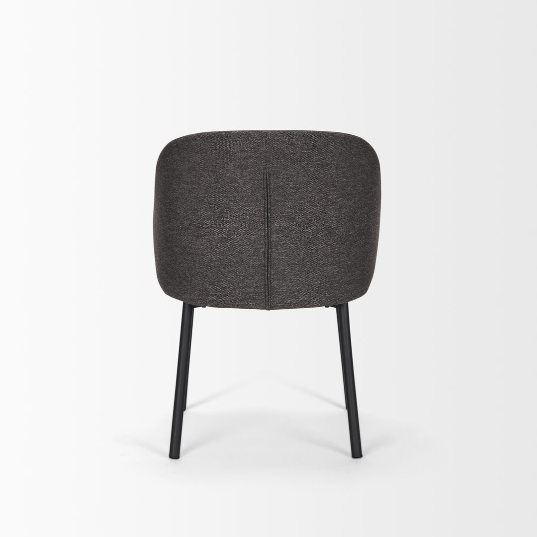 Shannon Dining Chair w/ Gray Fabric & Matte Black Metal Dining Room Mercana