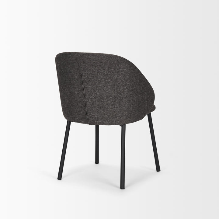 Shannon Dining Chair w/ Gray Fabric & Matte Black Metal Dining Room Mercana