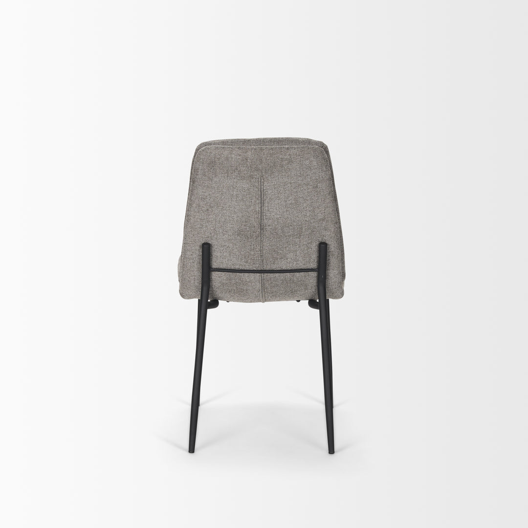 Eve Dining Chair w/ Gray Fabric & Matte Black Metal Dining Room Mercana