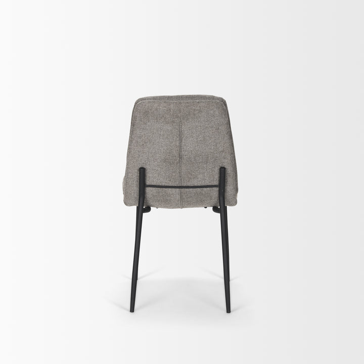 Eve Dining Chair w/ Gray Fabric & Matte Black Metal Dining Room Mercana