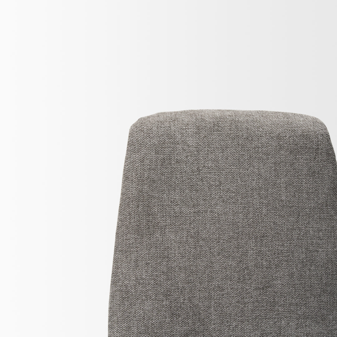 Eve Dining Chair w/ Gray Fabric & Matte Black Metal Dining Room Mercana