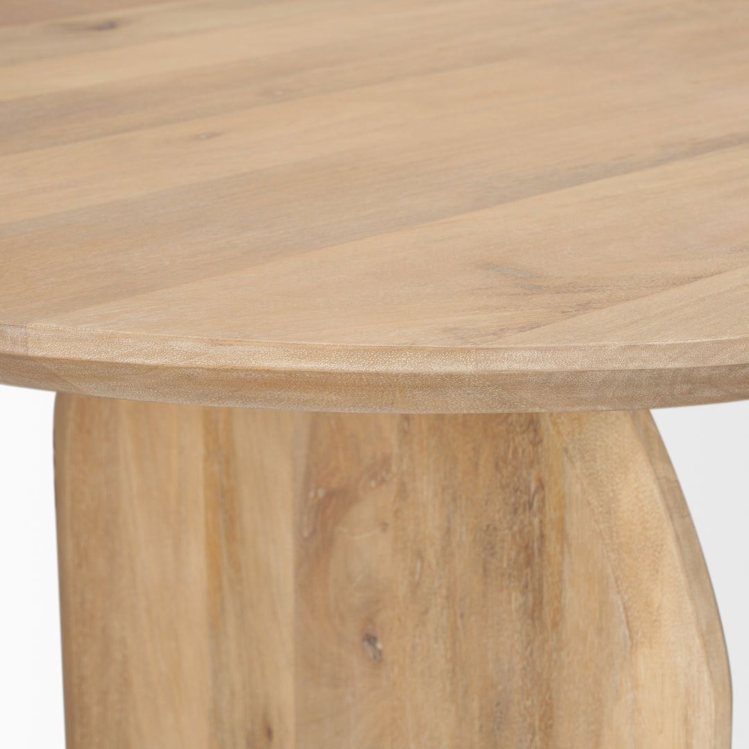 Isla Oval Dining Table w/Light Brown Wood Top & Arched Legs Dining Room Mercana