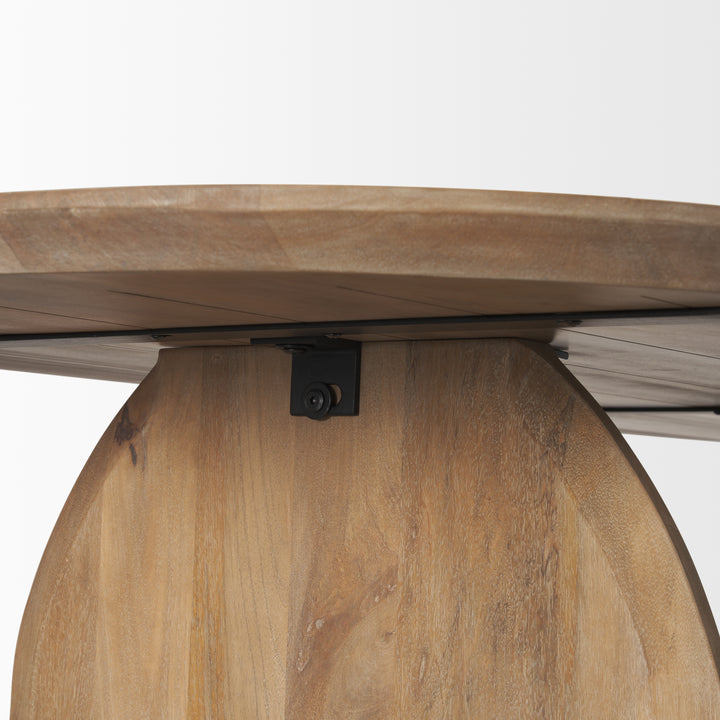 Isla Oval Dining Table w/Light Brown Wood Top & Arched Legs Dining Room Mercana