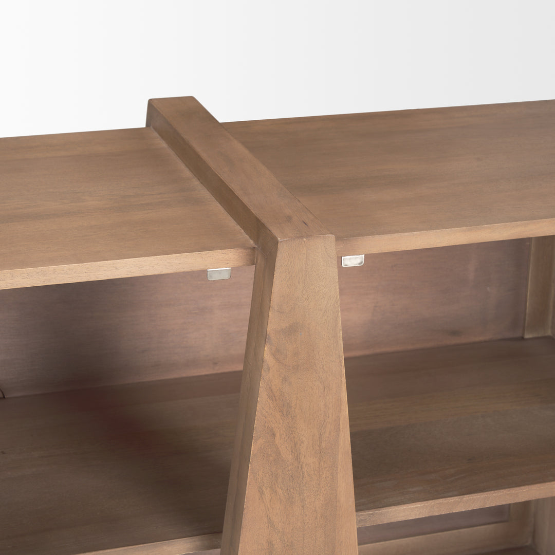 Eula Medium Brown Wood 4-Door Sideboard Dining Room Mercana