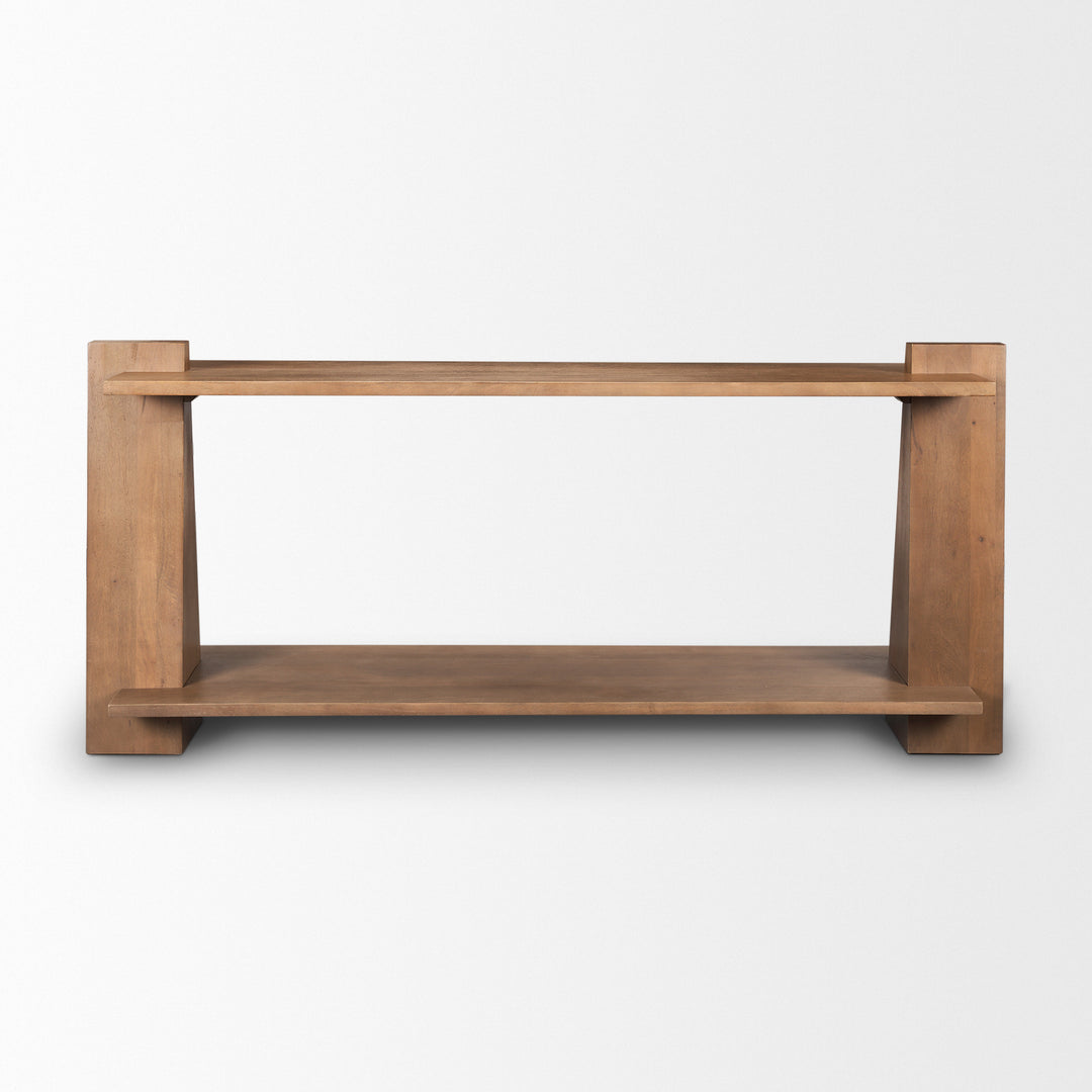 Eula Medium Brown Wood Console Table Dining Room Mercana
