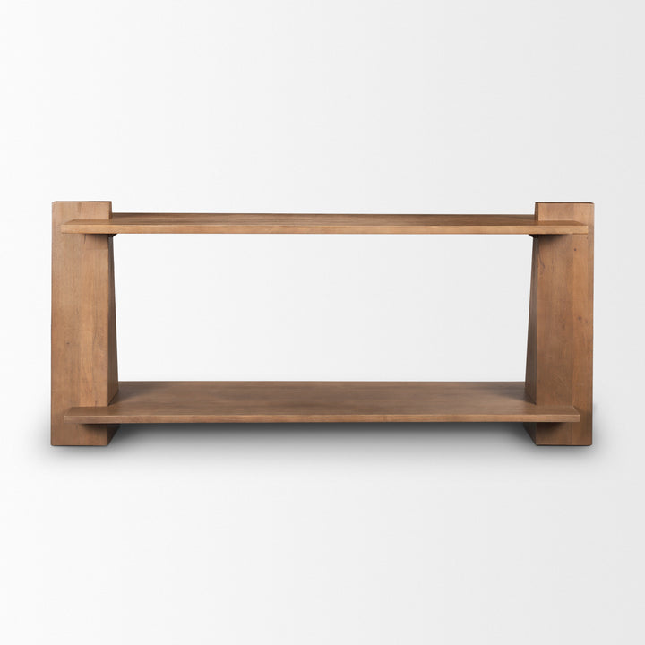 Eula Medium Brown Wood Console Table Dining Room Mercana