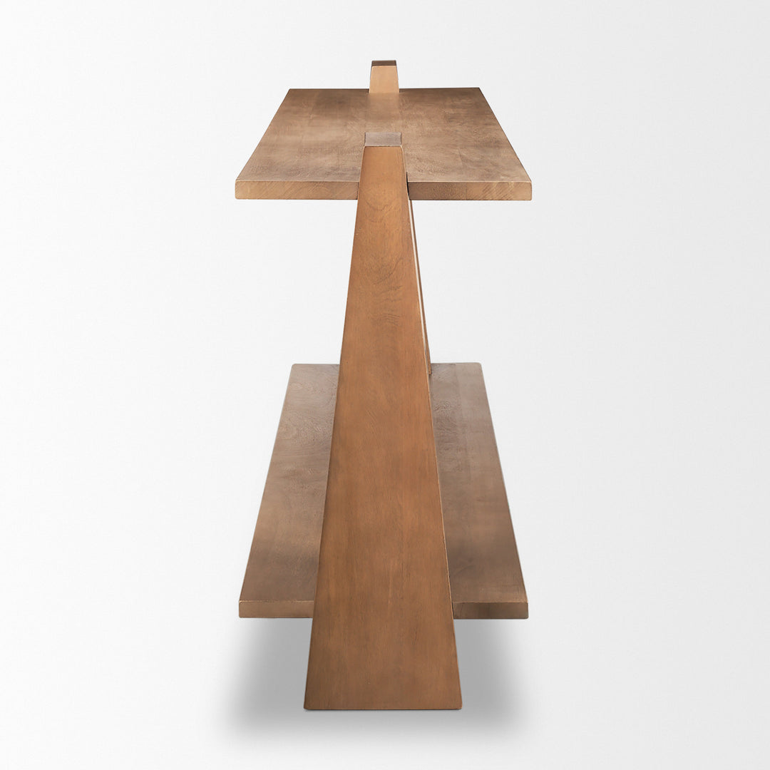 Eula Medium Brown Wood Console Table Dining Room Mercana