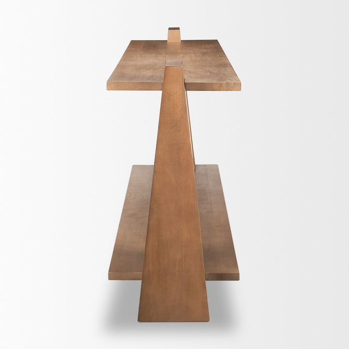 Eula Medium Brown Wood Console Table Dining Room Mercana