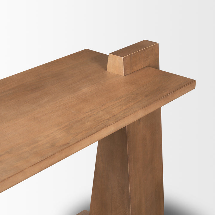 Eula Medium Brown Wood Console Table Dining Room Mercana