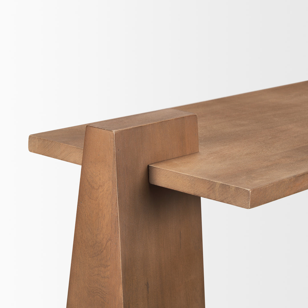 Eula Medium Brown Wood Console Table Dining Room Mercana