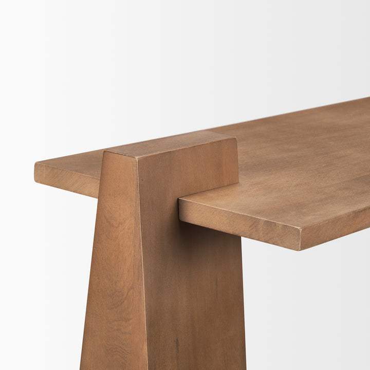 Eula Medium Brown Wood Console Table Dining Room Mercana