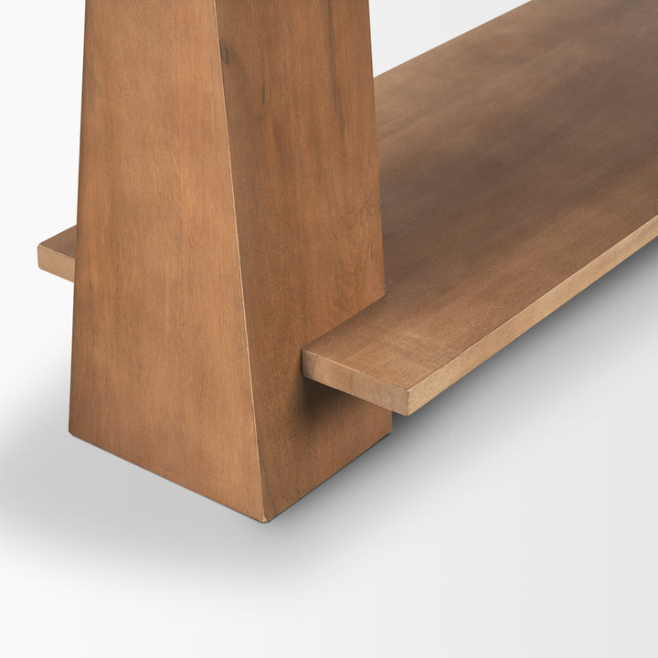 Eula Medium Brown Wood Console Table Dining Room Mercana
