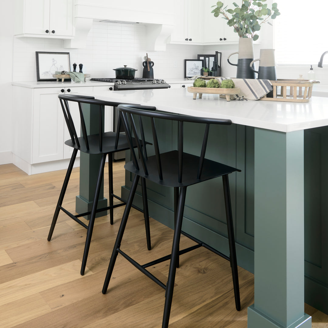 Colin Black Metal Counter Stool Dining Room Mercana