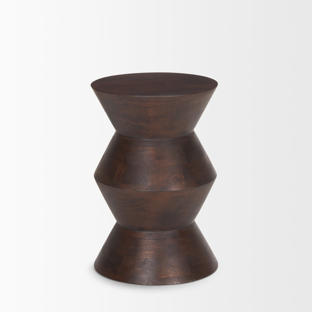 Odessa Dark Brown Wood Accent Table Dining Room Mercana