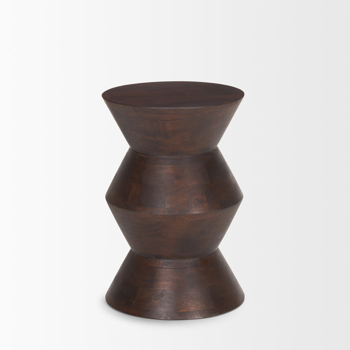 Odessa Dark Brown Wood Accent Table Dining Room Mercana