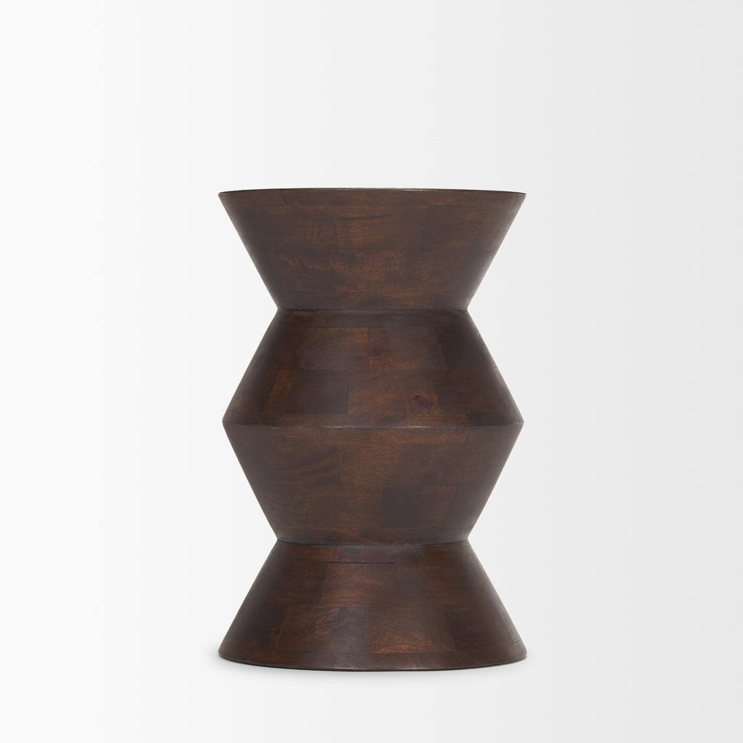 Odessa Dark Brown Wood Accent Table Dining Room Mercana