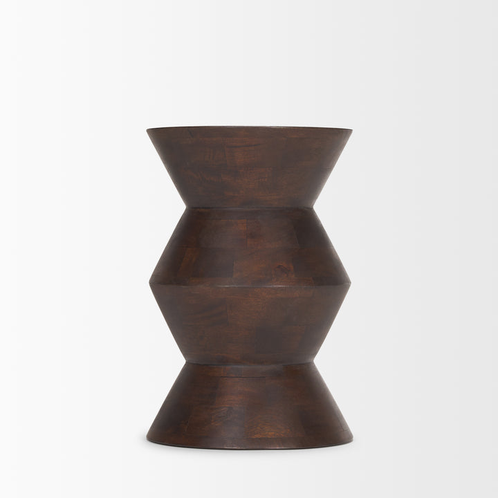 Odessa Dark Brown Wood Accent Table Dining Room Mercana