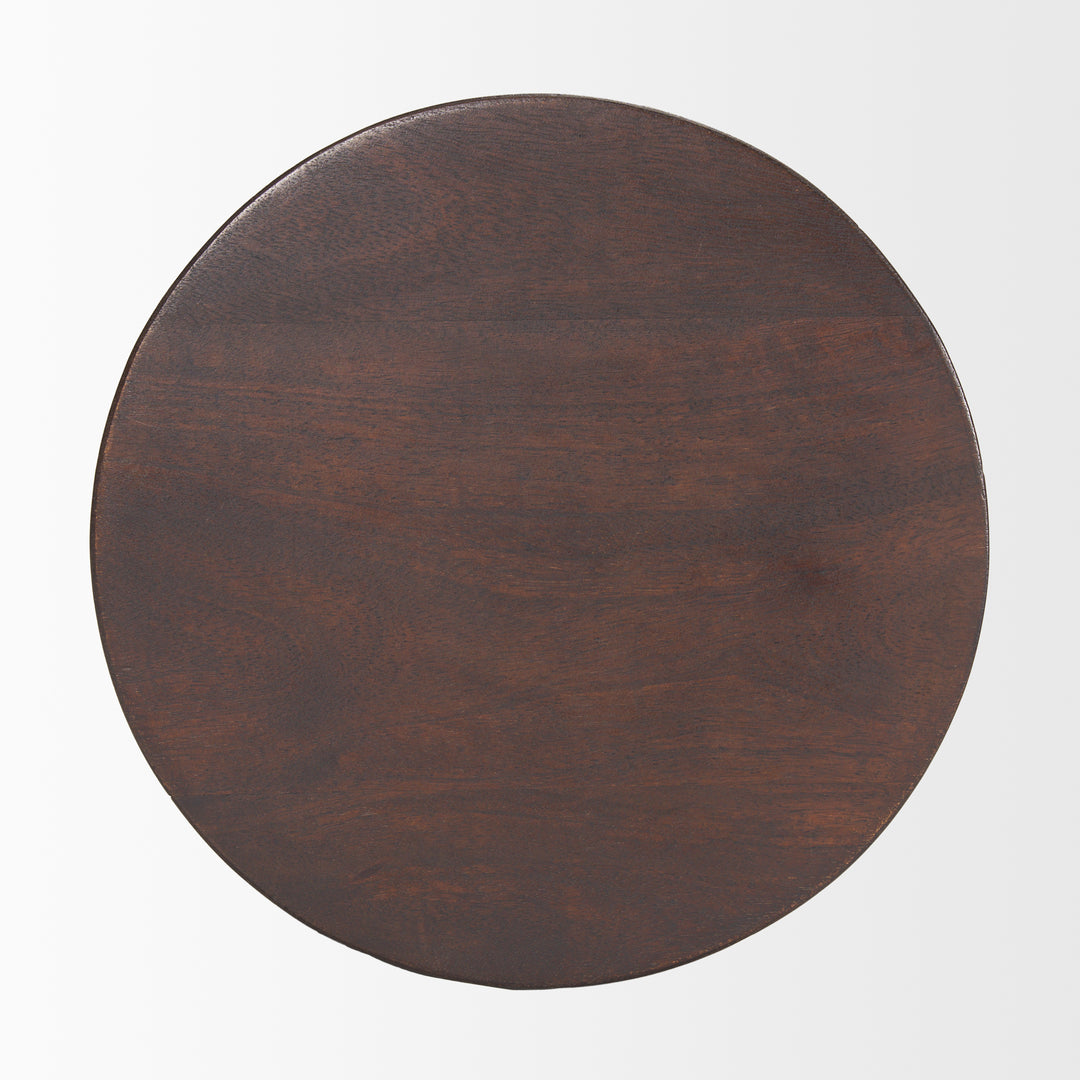 Odessa Dark Brown Wood Accent Table Dining Room Mercana