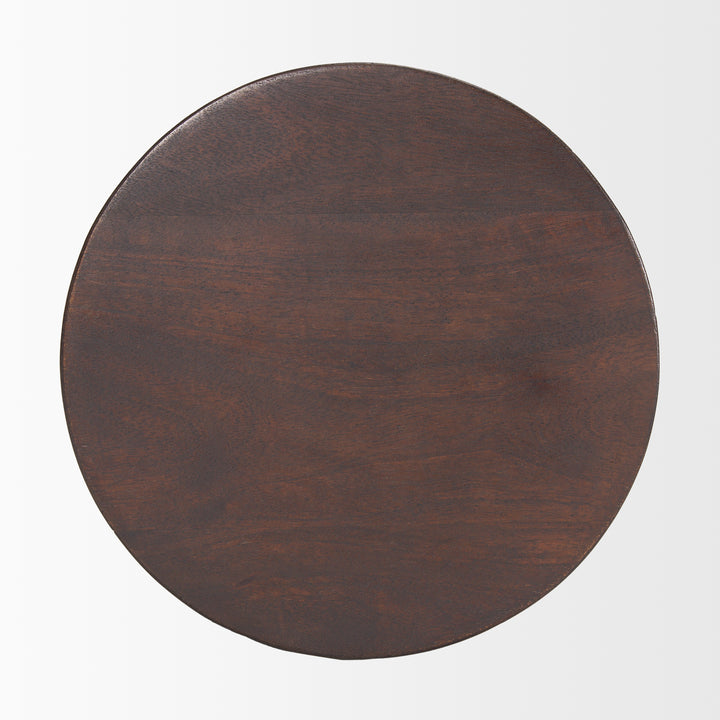 Odessa Dark Brown Wood Accent Table Dining Room Mercana