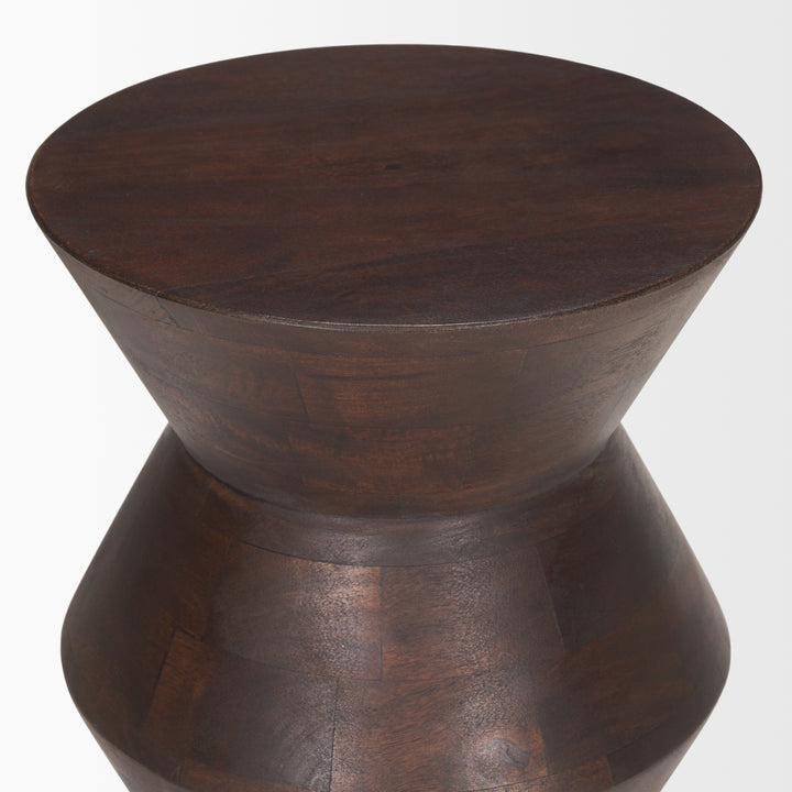 Odessa Dark Brown Wood Accent Table Dining Room Mercana