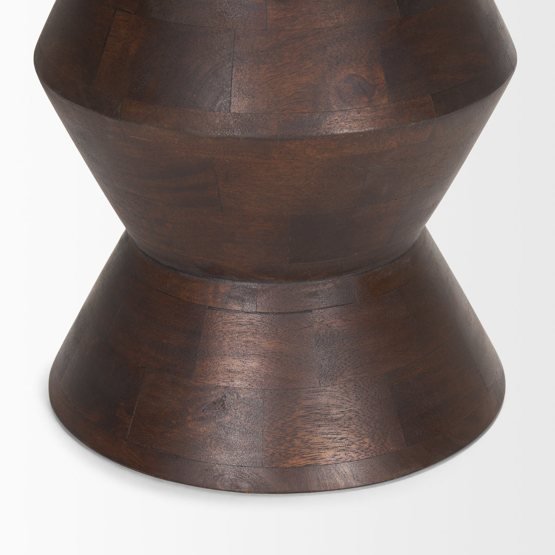 Odessa Dark Brown Wood Accent Table Dining Room Mercana