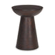 Novell Dark Brown Wood Pedestal Accent Table Dining Room Mercana