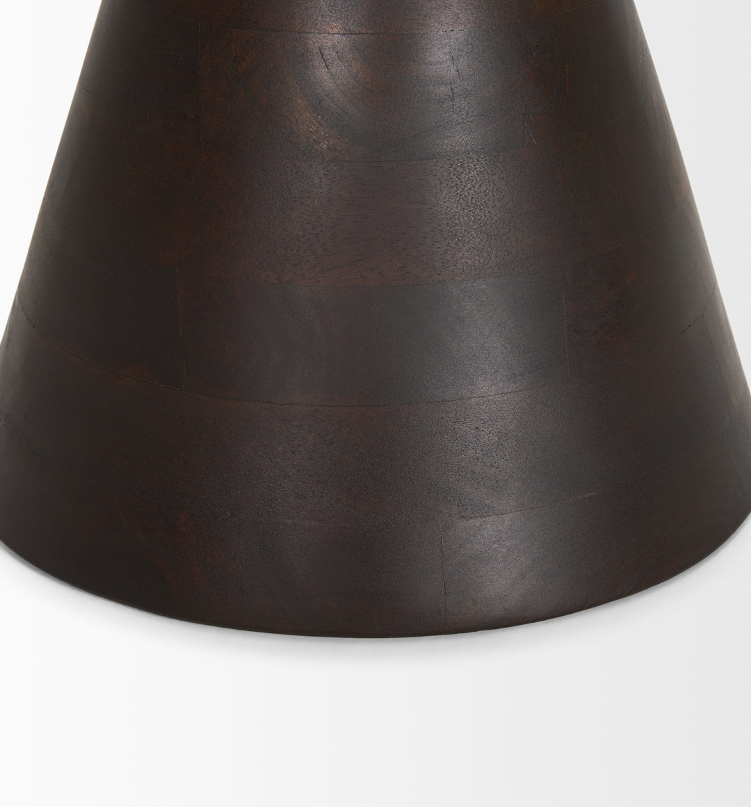 Palmera Dark Brown Wood Pedestal Accent Table Dining Room Mercana