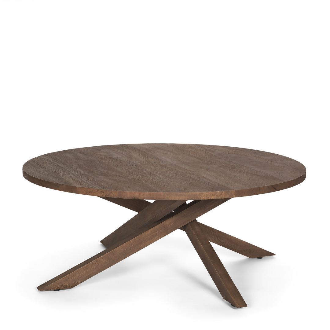 Solana Medium Brown Wood Coffee Table Living Room Mercana