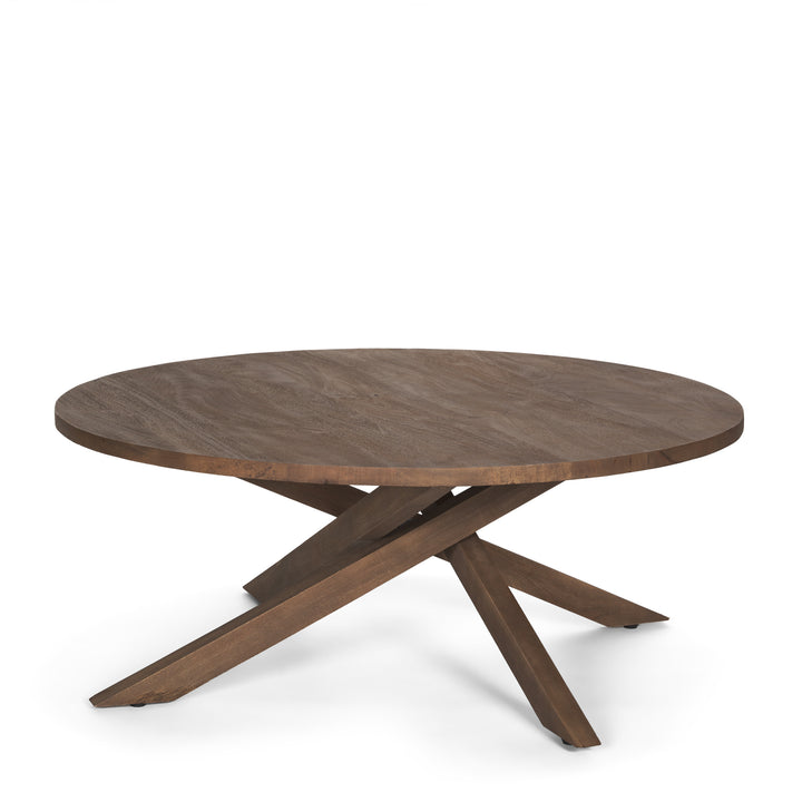 Solana Medium Brown Wood Coffee Table Living Room Mercana