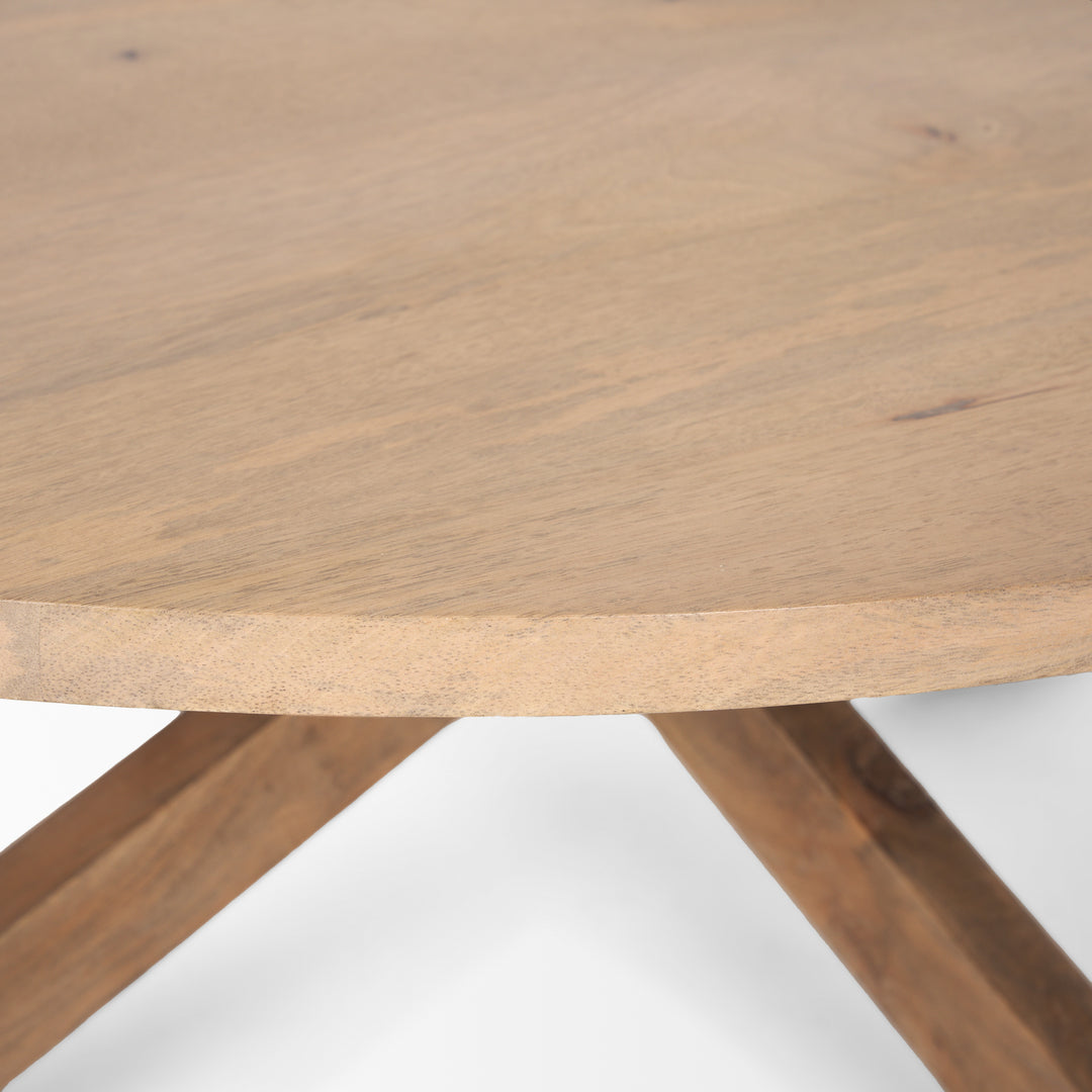 Solana Light Brown Wood Coffee Table Living Room Mercana