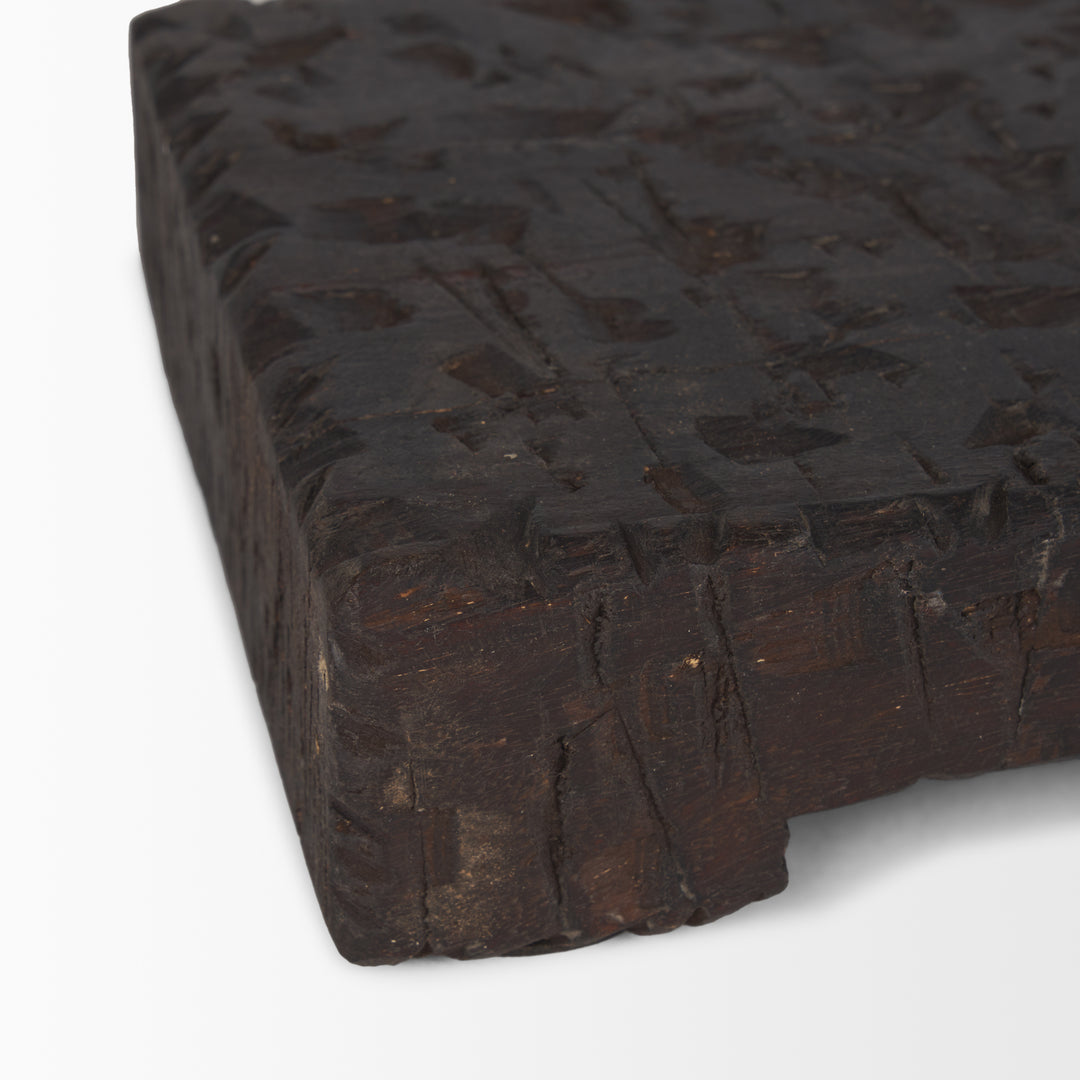 Shira Reclaimed Dark Brown Wooden Riser (Set of 2) Decor Mercana