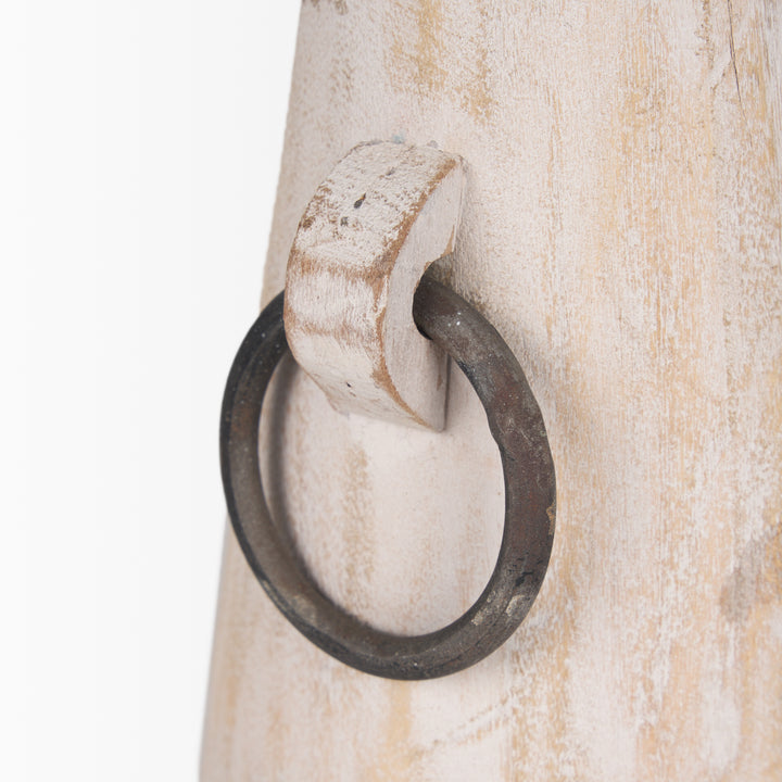Monique Small Light Brown w/ Handles Wood Pot Decor Mercana