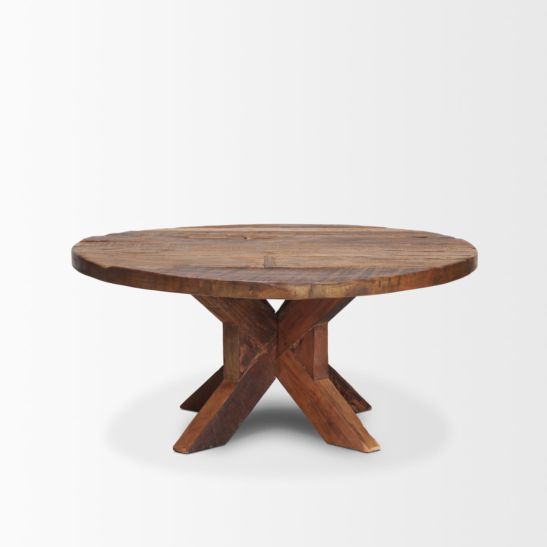 Heidi Reclaimed Brown Wooden Coffee Table Living Room Mercana