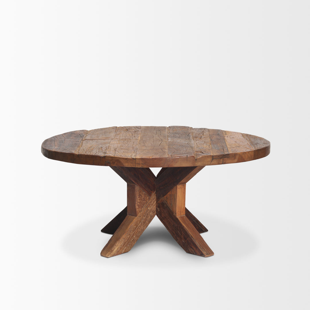 Heidi Reclaimed Brown Wooden Coffee Table Living Room Mercana