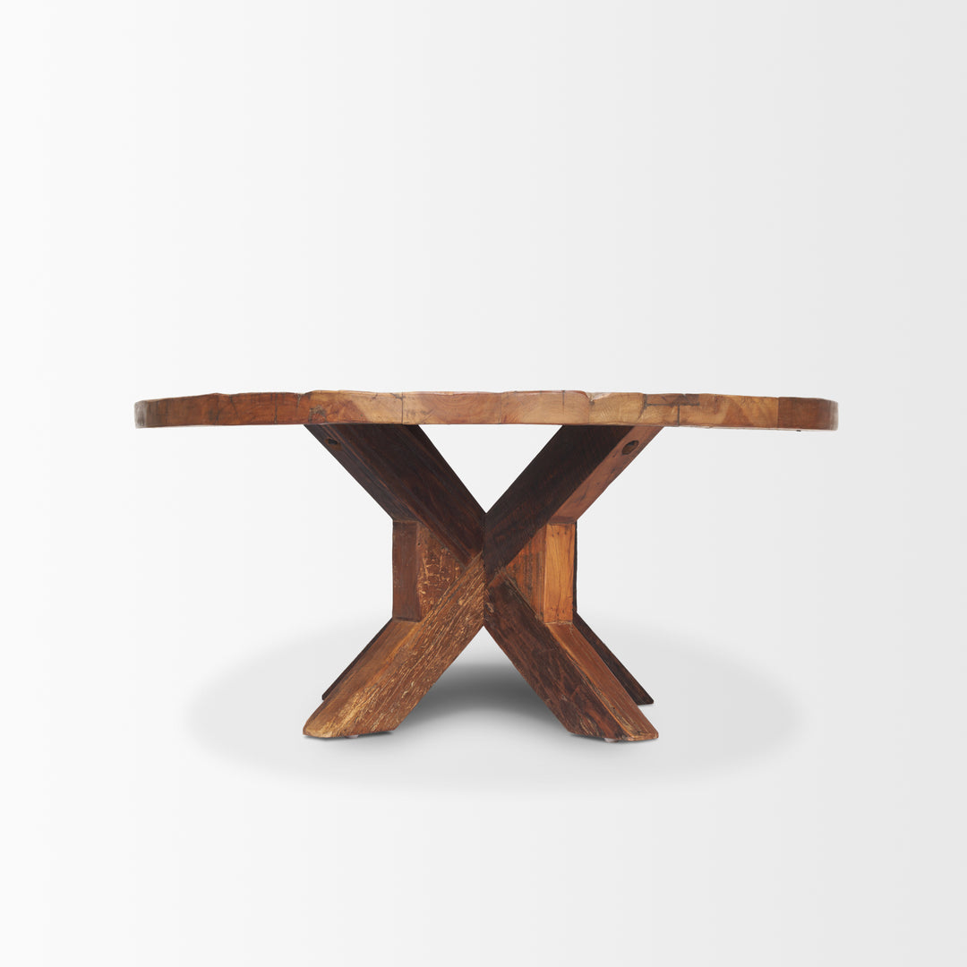 Heidi Reclaimed Brown Wooden Coffee Table Living Room Mercana