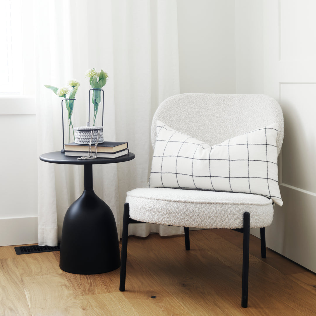 Talulla Matte Black Metal Accent Table Dining Room Mercana