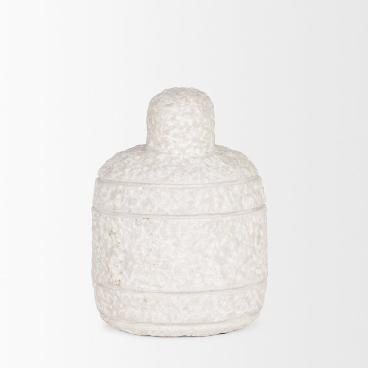 Irina Small White Marble Door Stopper Decor Mercana