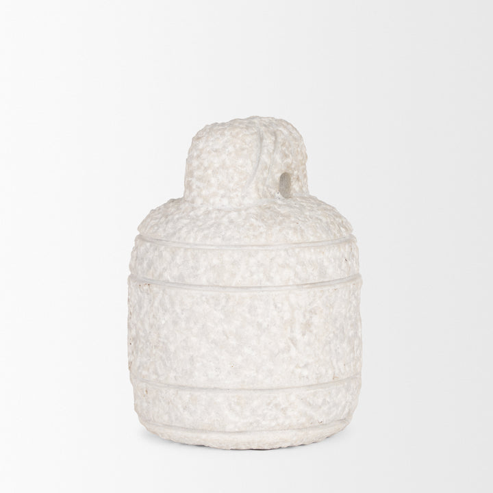 Irina Small White Marble Door Stopper Decor Mercana