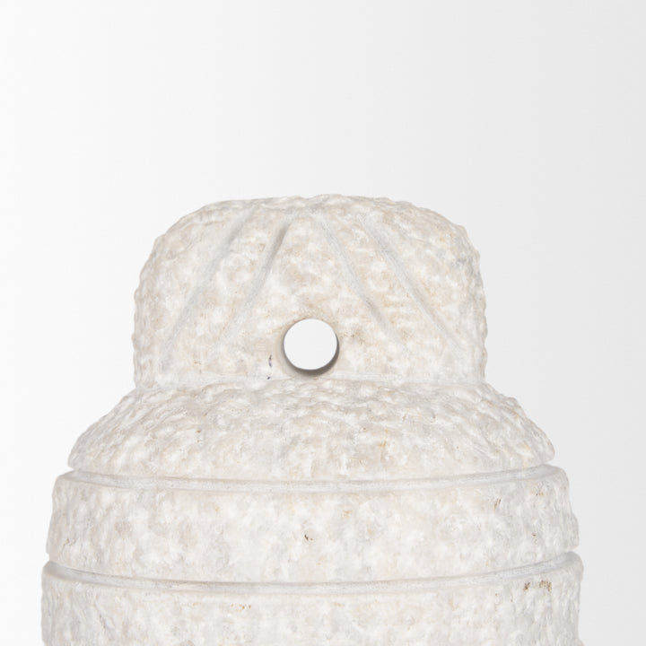 Irina Small White Marble Door Stopper Decor Mercana