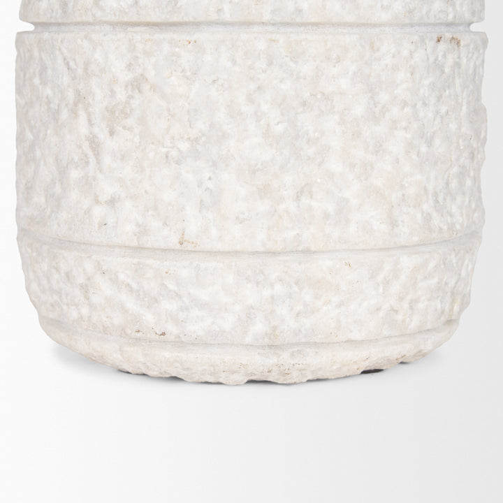 Irina Small White Marble Door Stopper Decor Mercana