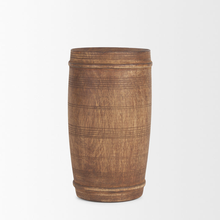 Porta Small Medium Brown Reclaimed Wooden Pot Decor Mercana