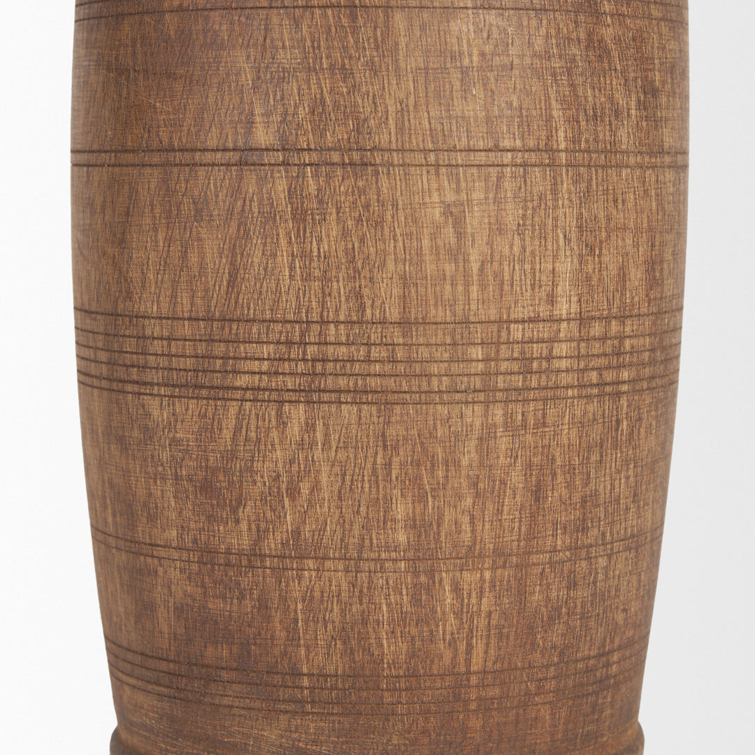 Porta Small Medium Brown Reclaimed Wooden Pot Decor Mercana