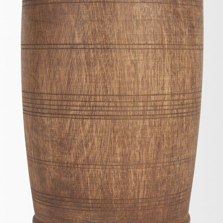 Porta Small Medium Brown Reclaimed Wooden Pot Decor Mercana